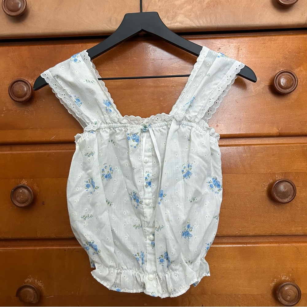 vintage floral edwardian style top